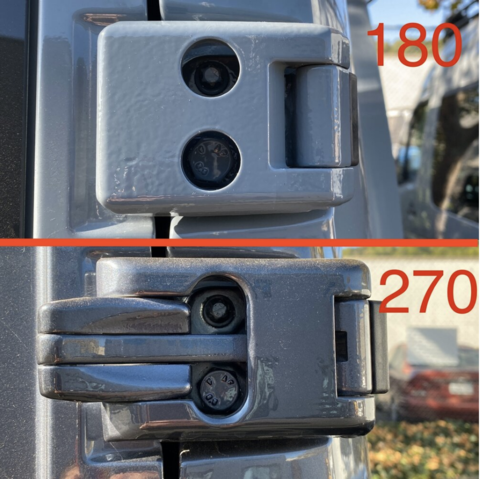 180 Rear Hinges SPRINTER 2019+ (Specify Which Side)